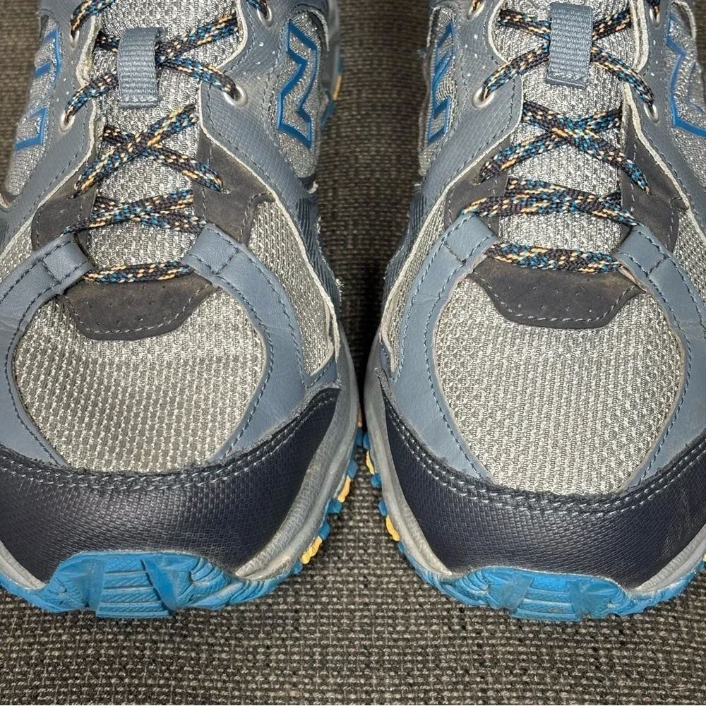 New Balance 481 V3 Trail Running Athletic Shoes-Gray/Blue/Yellow-Men Size 8.5